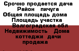 Срочно продается дача › Район ­ пичуга › Общая площадь дома ­ 36 › Площадь участка ­ 800 - Волгоградская обл. Недвижимость » Дома, коттеджи, дачи продажа   